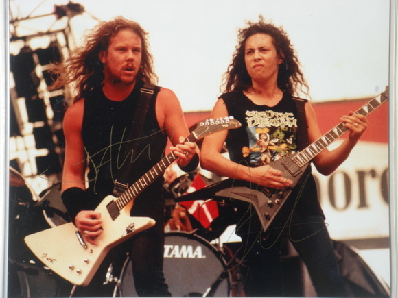 While Hetfield lays down some brutal riffs Hammet cleans up and speeds his
